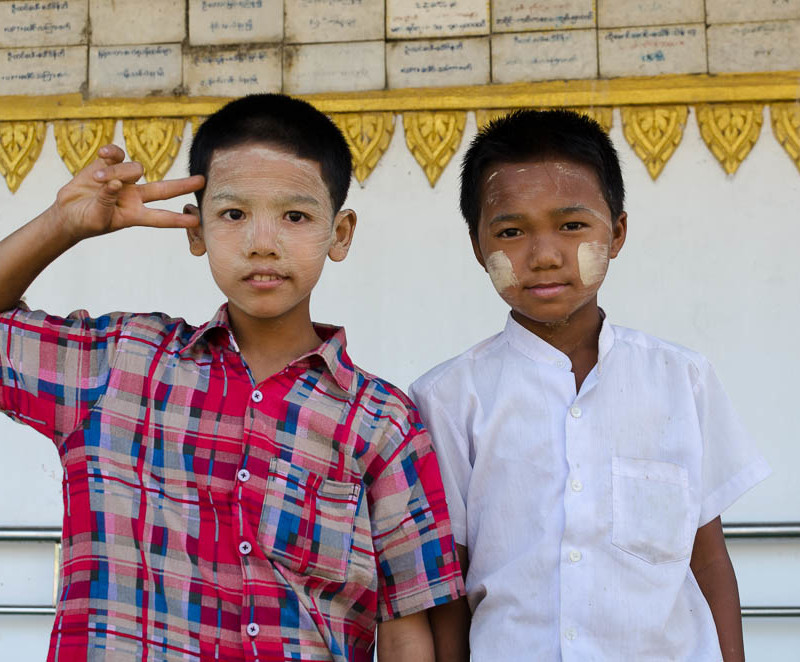Tanaka - Burmesische Kinder